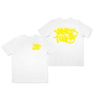 Yellow Lining Minus Two White T Shirt
