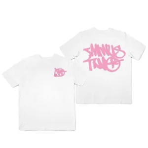 Pink Lining Minus Two White T Shirt